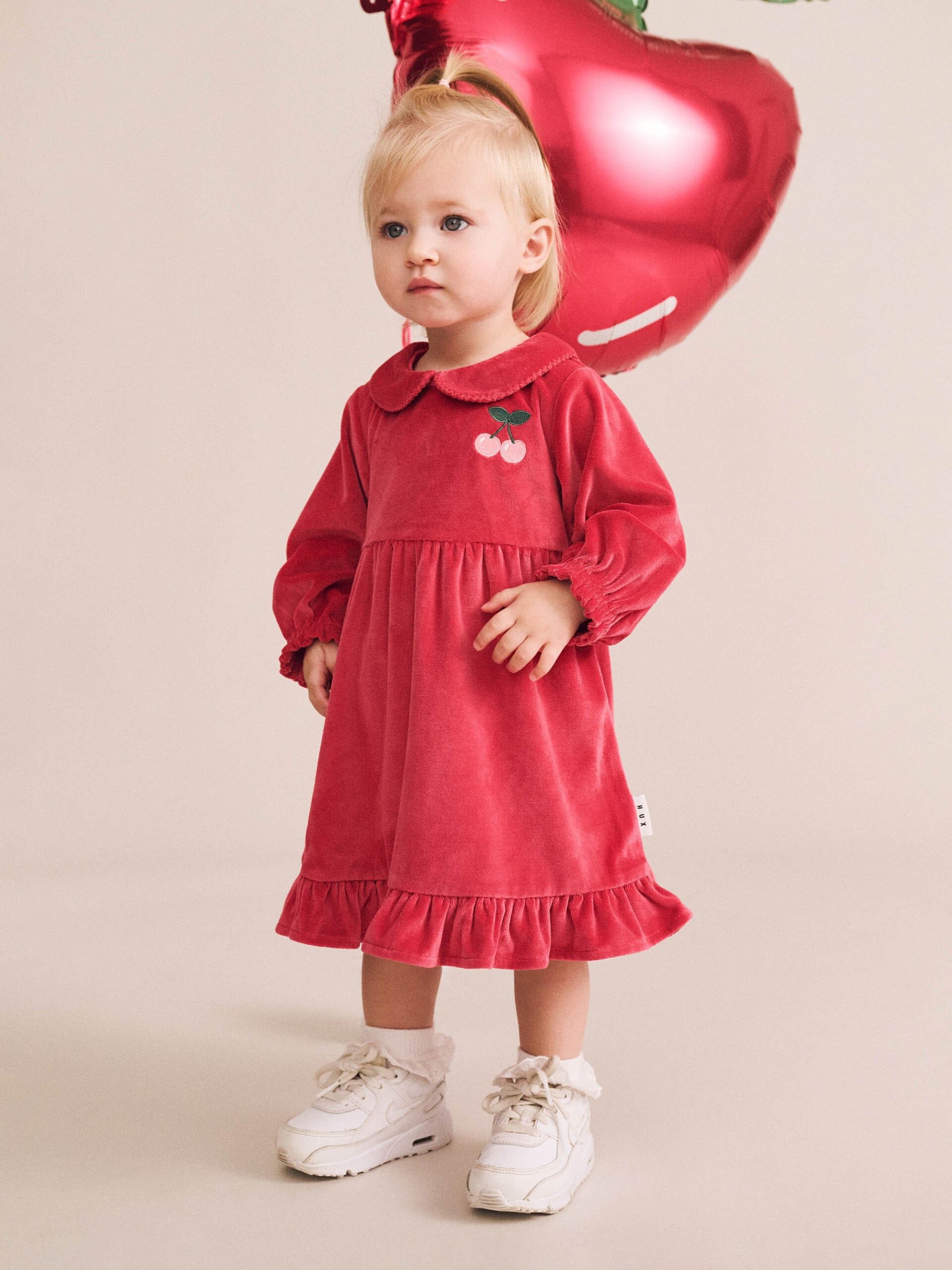 very cherry velour collar dress very cherry velour collar dress